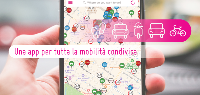 Tecnologia al servizio della share mobility. Con una App